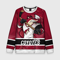 Свитшот детский Arizona Coyotes маскот, цвет: 3D-белый