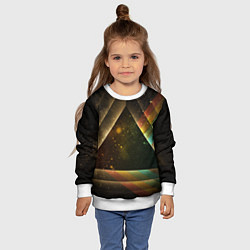 Свитшот детский Космическая призма, цвет: 3D-белый — фото 2