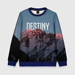 Свитшот детский Горы судьба, цвет: 3D-синий
