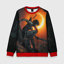 Свитшот детский Lara Croft, цвет: 3D-красный