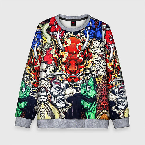 Детский свитшот Irazumi devil / 3D-Меланж – фото 1