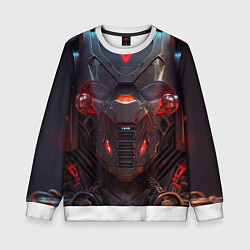 Свитшот детский Панцирь киборга, цвет: 3D-белый