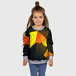 Свитшот детский Абстрактная геометрия фигур, цвет: 3D-меланж — фото 2