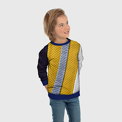 Свитшот детский Полосатая в дырочку, цвет: 3D-синий — фото 2