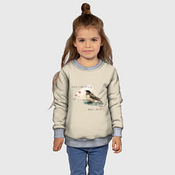 Свитшот детский Каждая птица хочет летать - масло, цвет: 3D-меланж — фото 2