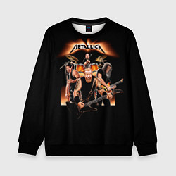 Свитшот детский Metallica - метал-группа, цвет: 3D-черный