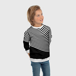 Свитшот детский Trendy raster pattern, цвет: 3D-белый — фото 2