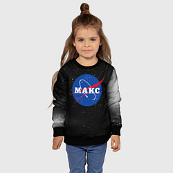 Свитшот детский Макс Наса космос, цвет: 3D-черный — фото 2