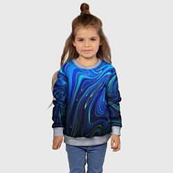 Свитшот детский Blurred colors, цвет: 3D-меланж — фото 2