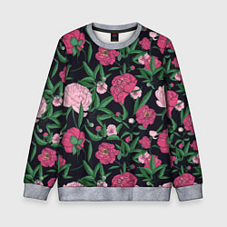 Детский свитшот Заросли розовых пионов