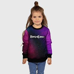 Свитшот детский Black Clover gradient space, цвет: 3D-черный — фото 2