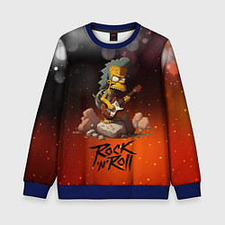 Свитшот детский Simpsons rock n roll, цвет: 3D-синий