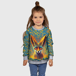 Свитшот детский Ушастый лис, цвет: 3D-меланж — фото 2