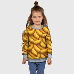 Свитшот детский Сочная текстура из бананов, цвет: 3D-меланж — фото 2