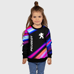 Свитшот детский Peugeot speed lights, цвет: 3D-черный — фото 2
