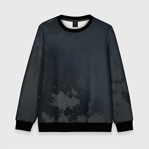 Детский свитшот Картография / 3D-Черный – фото 1