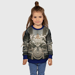 Свитшот детский Знаки братства ассасинов, цвет: 3D-синий — фото 2