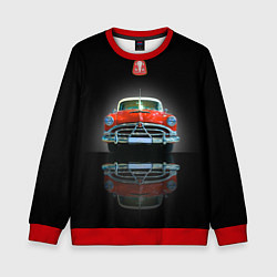 Свитшот детский Классический американский автомобиль Hudson Hornet, цвет: 3D-красный