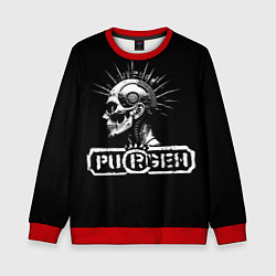 Свитшот детский Пурген киберпанк, цвет: 3D-красный