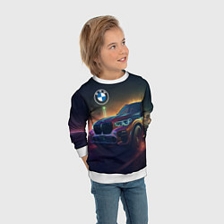 Свитшот детский BMW midjourney, цвет: 3D-белый — фото 2