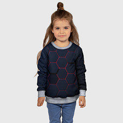 Свитшот детский Светящиеся стальная броня, цвет: 3D-меланж — фото 2