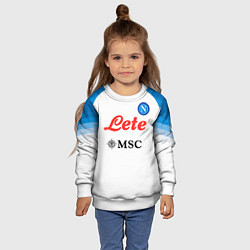 Свитшот детский Наполи форма гостевая, цвет: 3D-белый — фото 2