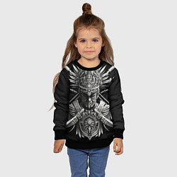 Свитшот детский Дух война на черном фоне, цвет: 3D-черный — фото 2