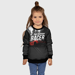 Свитшот детский The fastest racer, цвет: 3D-черный — фото 2