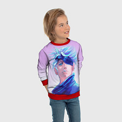 Свитшот детский Магическая битва Годжо Сатору, цвет: 3D-красный — фото 2