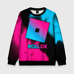 Свитшот детский Roblox - neon gradient, цвет: 3D-черный
