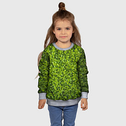 Свитшот детский Зеленая травка, цвет: 3D-меланж — фото 2