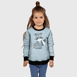 Свитшот детский Кроха енот, цвет: 3D-черный — фото 2