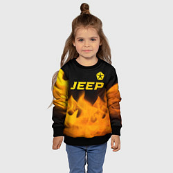 Свитшот детский Jeep - gold gradient: символ сверху, цвет: 3D-черный — фото 2