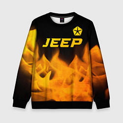 Детский свитшот Jeep - gold gradient: символ сверху