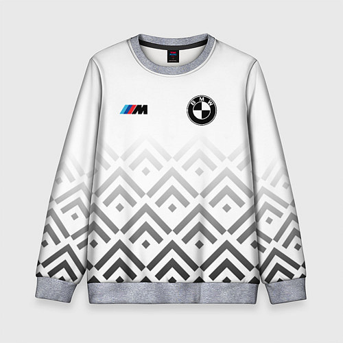 Детский свитшот BMW m power - белый / 3D-Меланж – фото 1