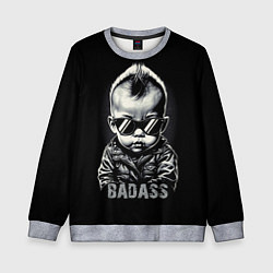 Свитшот детский Badass, цвет: 3D-меланж