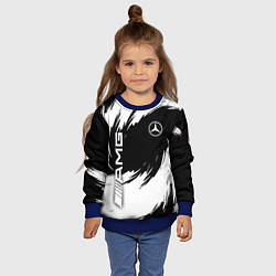Свитшот детский Mercedes benz - white color, цвет: 3D-синий — фото 2