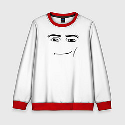 Свитшот детский Одежда Man Face Roblox, цвет: 3D-красный