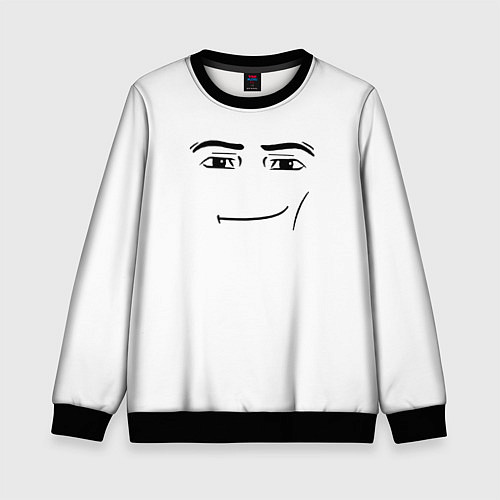 Детский свитшот Одежда Man Face Roblox / 3D-Черный – фото 1