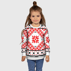 Свитшот детский Удмуртский стиль, цвет: 3D-белый — фото 2