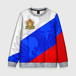 Свитшот детский Россия - пограничные войска, цвет: 3D-меланж