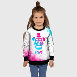 Свитшот детский FNAF neon gradient style, цвет: 3D-черный — фото 2