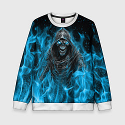 Свитшот детский Жнец, цвет: 3D-белый