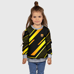 Свитшот детский ФК Барселона эмблема, цвет: 3D-меланж — фото 2