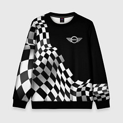 Свитшот детский Mini racing flag, цвет: 3D-черный