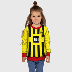 Свитшот детский Беллингем Боруссия Дортмунд форма 2223 домашняя, цвет: 3D-красный — фото 2