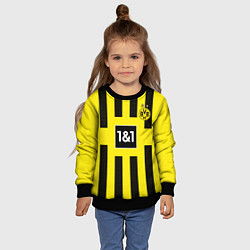 Свитшот детский Беллингем Боруссия Дортмунд форма 2223 домашняя, цвет: 3D-черный — фото 2