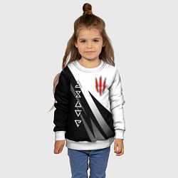 Свитшот детский The witcher - знаки, цвет: 3D-белый — фото 2