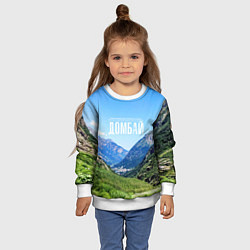 Свитшот детский Домбай, цвет: 3D-белый — фото 2