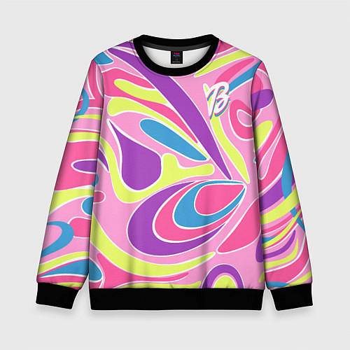 Детский свитшот Barbie Totally Hair - ретро костюм / 3D-Черный – фото 1